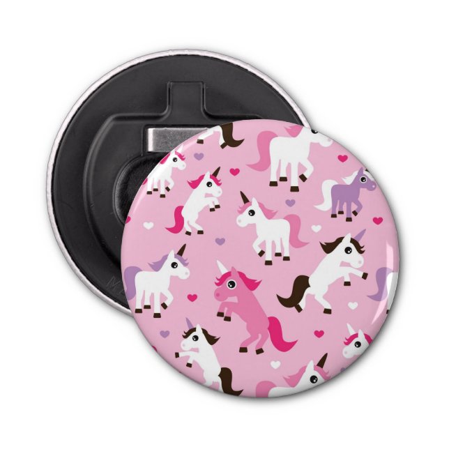 unicorn illustration kids background bottle opener (Front)