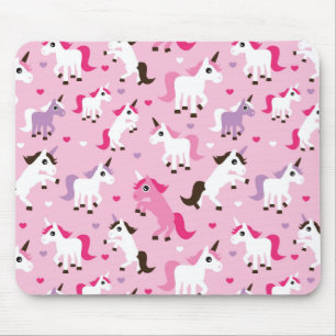 unicorn illustration kids background mouse pad