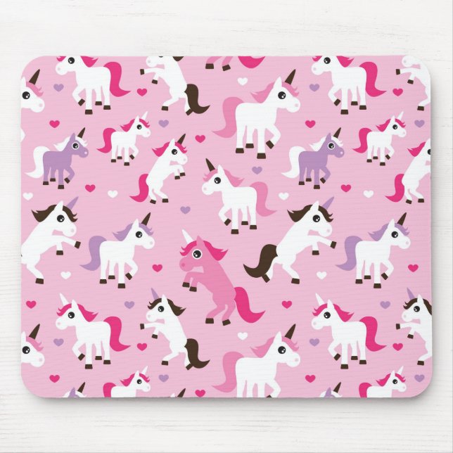 unicorn illustration kids background mouse pad (Front)