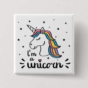 Unicorn I'm A Unicorn 15 Cm Square Badge
