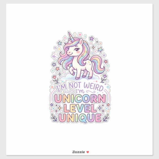 Unicorn I'm Not Weird I'm Unicorn Level Unique Ado (Sheet)