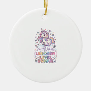 Unicorn I'm Not Weird I'm Unicorn Level Unique Ado Ceramic Tree Decoration