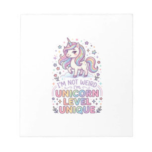 Unicorn I'm Not Weird I'm Unicorn Level Unique Ado Notepad