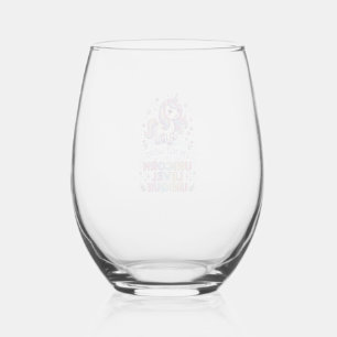 Unicorn I'm Not Weird I'm Unicorn Level Unique Ado Stemless Wine Glass