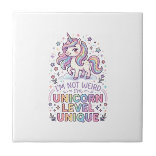 Unicorn I'm Not Weird I'm Unicorn Level Unique Ado Tile
