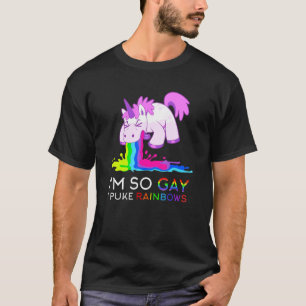 Unicorn I'm So Gay I Puke Rainbows T-Shirt