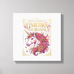 Unicorn in Bloom Stylish Zazzle Design_1 Canvas Print