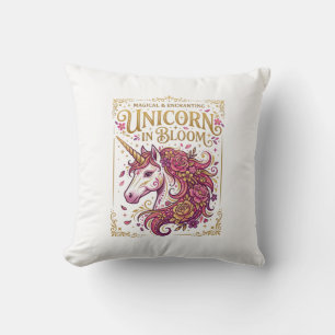 Unicorn in Bloom Stylish Zazzle Design_1 Cushion