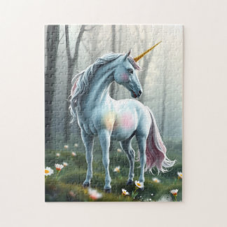 Unicorn In Forest Jigsaw Puzzle