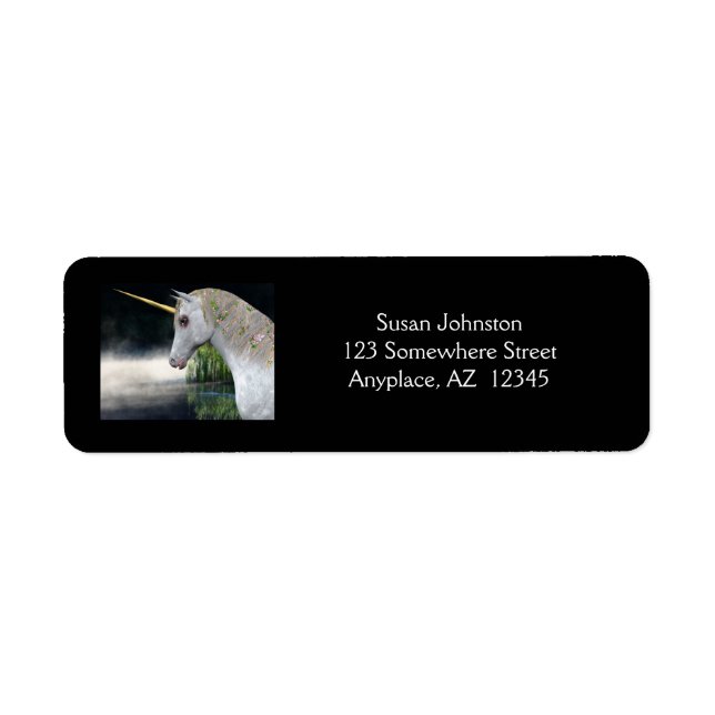 Unicorn In Mist Fantasy Address (Front)