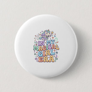 Unicorn In My Magical Girl Era Kawaii Sticker and  6 Cm Round Badge