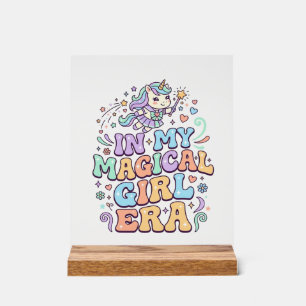 Unicorn In My Magical Girl Era Kawaii Sticker and  Acrylic Sign