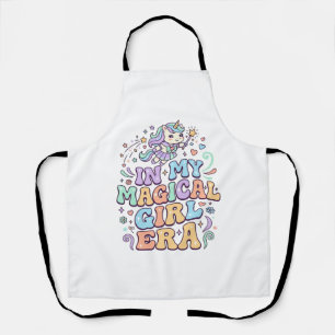 Unicorn In My Magical Girl Era Kawaii Sticker and  Apron