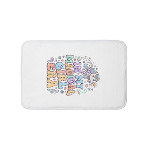 Unicorn In My Magical Girl Era Kawaii Sticker and  Bath Mat