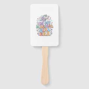 Unicorn In My Magical Girl Era Kawaii Sticker and  Hand Fan