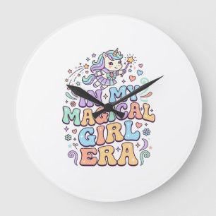 Unicorn In My Magical Girl Era Kawaii Sticker and  Large Clock