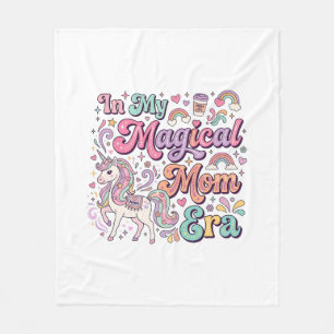 Unicorn In My Magical Mum Era Kawaii POD Artwork_1 Fleece Blanket