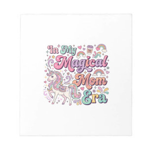 Unicorn In My Magical Mum Era Kawaii POD Artwork_1 Notepad