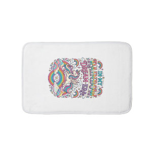 Unicorn In My Rainbow Dream Era Colourful Apparel Bath Mat