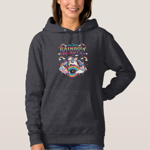 Unicorn In My Rainbow Dream Era Colourful Apparel Hoodie