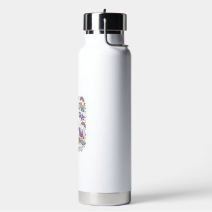 Unicorn In My Rainbow Dream Era Colourful Apparel  Water Bottle