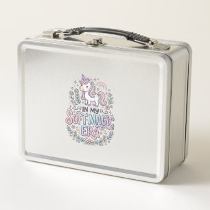 Unicorn In My Soft Magic Era Playful Typography De Metal Lunch Box