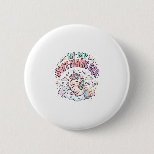 Unicorn In My Soft Magic Era Retro Style Product G 6 Cm Round Badge