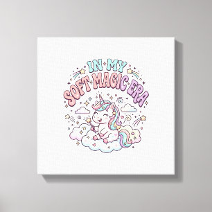 Unicorn In My Soft Magic Era Retro Style Product G Canvas Print