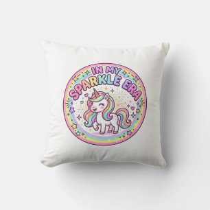 Unicorn In My Sparkle Era Funny Print on Demand De Cushion