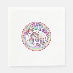 Unicorn In My Sparkle Era Funny Print on Demand De Napkin