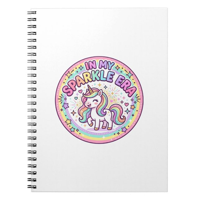Unicorn In My Sparkle Era Funny Print on Demand De Notebook (Front)