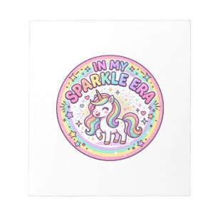Unicorn In My Sparkle Era Funny Print on Demand De Notepad