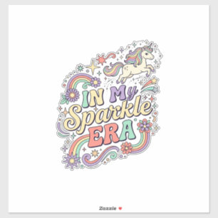 Unicorn In My Sparkle Era Kawaii Apparel Graphic_1