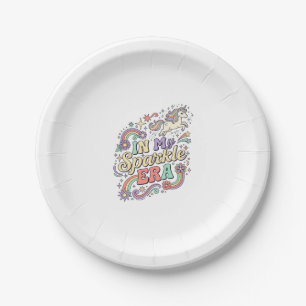 Unicorn In My Sparkle Era Kawaii Apparel Graphic_1 Paper Plate
