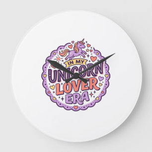 Unicorn In My Unicorn Lover Era Whimsical Merch De Large Clock