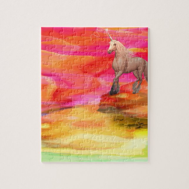 Unicorn in Painted Desert Jigsaw Puzzle (Vertical)