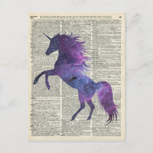 Unicorn in Space Postcard