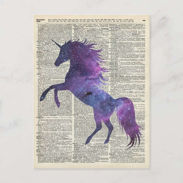Unicorn in Space Postcard (Front)