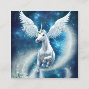 Unicorn in the Air Square Business Card
