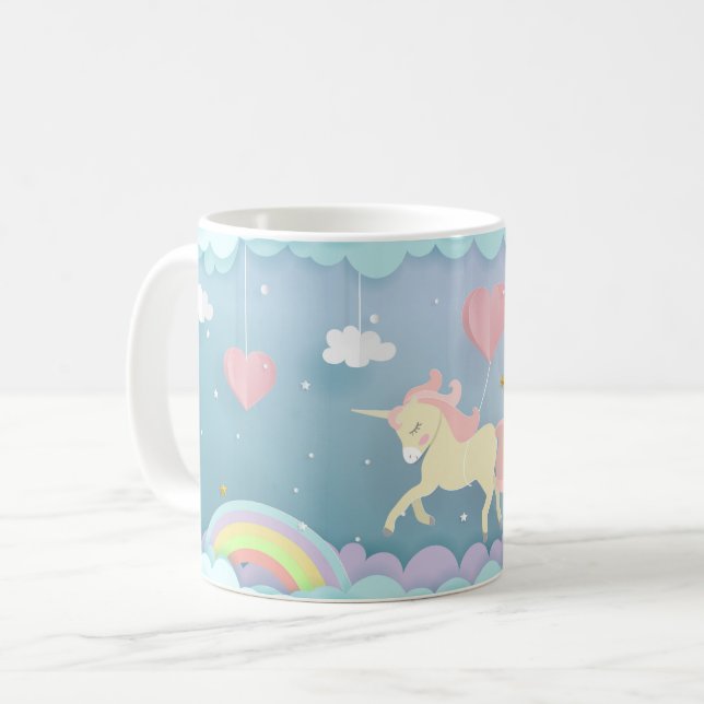 Unicorn in the Sky Coffee Mug (Front Left)