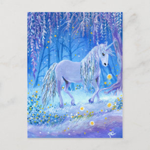 Unicorn in the Woods Postcard