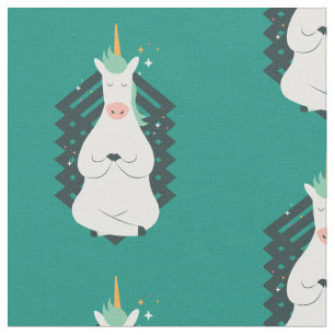 Unicorn in Yoga Pose Fabric