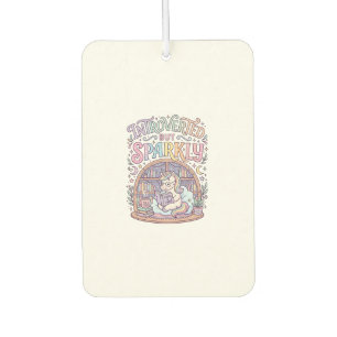 Unicorn Introverted but Sparkly Original White Bac Car Air Freshener