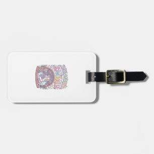 Unicorn Introverted but Sparkly Original White Bac Luggage Tag