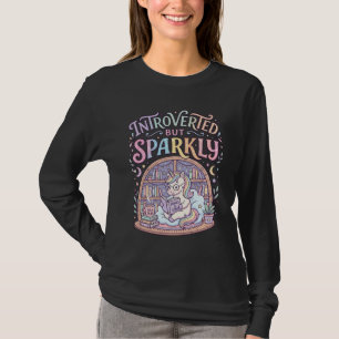 Unicorn Introverted but Sparkly Original White Bac T-Shirt