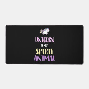 Unicorn is My Spirit Animal Desk Mat