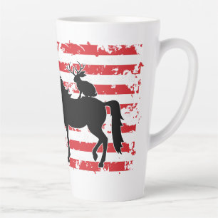 Unicorn, Jackalope, Bigfoot and the American Flag Latte Mug