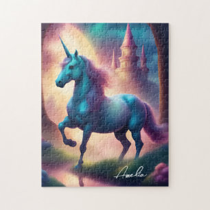 Unicorn Jigsaw Puzzle Personalise with Name