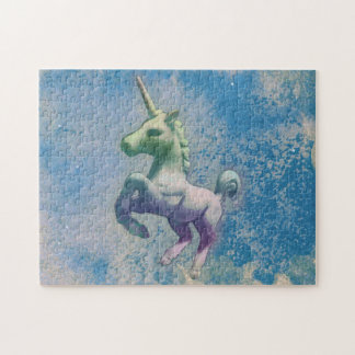 Unicorn Jigsaw Puzzle with Box (Blue Arctic)
