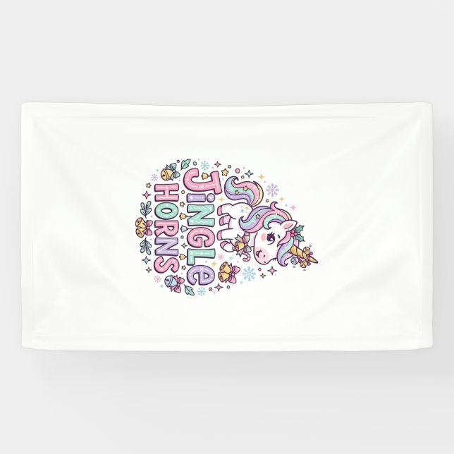 Unicorn Jingle Horns Charming Apparel Graphic_1 Banner (Horizontal)